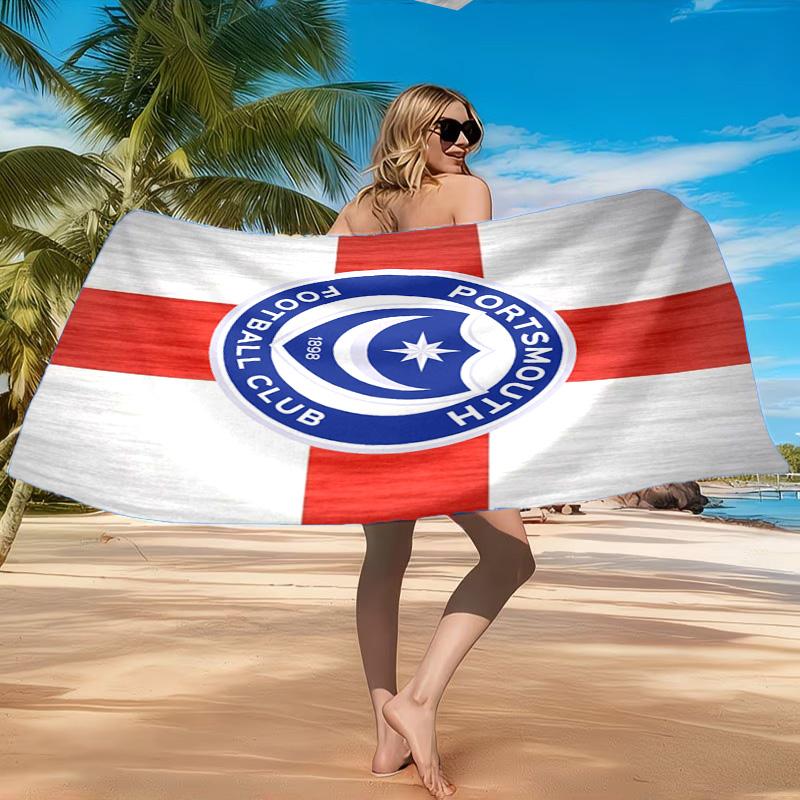 Asciugamano da Spiaggia in Microfibra con Stemma FC Ports, Morbido e Assorbente, Asciugatura Rapida, Ideale per Viaggi Estivi, Essenziale per la Spiaggia, Piscina