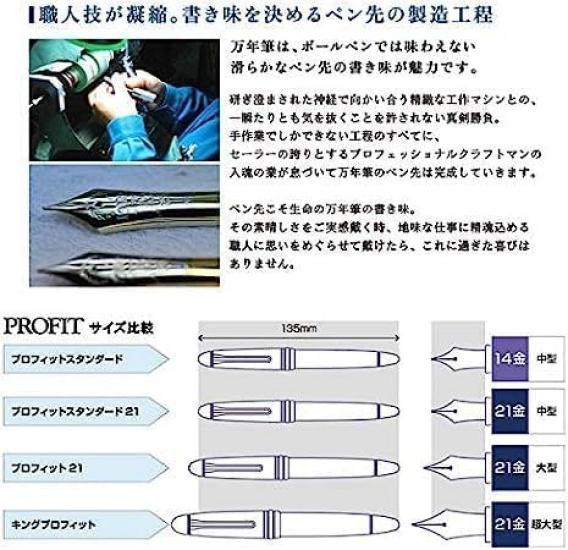 Stilou Sailor Profit Standard 21 Marun 21K Vârf Fin F Utilizare Duală 11-1521-232