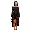 Medieval Sailing Captain Costume Dress With Ruffle Long Skirt For Cosplay And Halloween