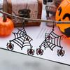 Gothic Punk Double Layer Black Spider Web Necklace For Women Red Crystal Waterdrop Spider Pendant Choker Party Statement Jewelry