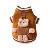 Pet Clothes Autumn and Winter Warm Dog Clothes Cute Bear Traction Sweater Fleece Puppy Cat Clothing