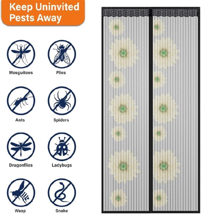 Quick Setup Magnetized Door Curtain, AntiInsect Meshes, for Home and Office, Size 210cm