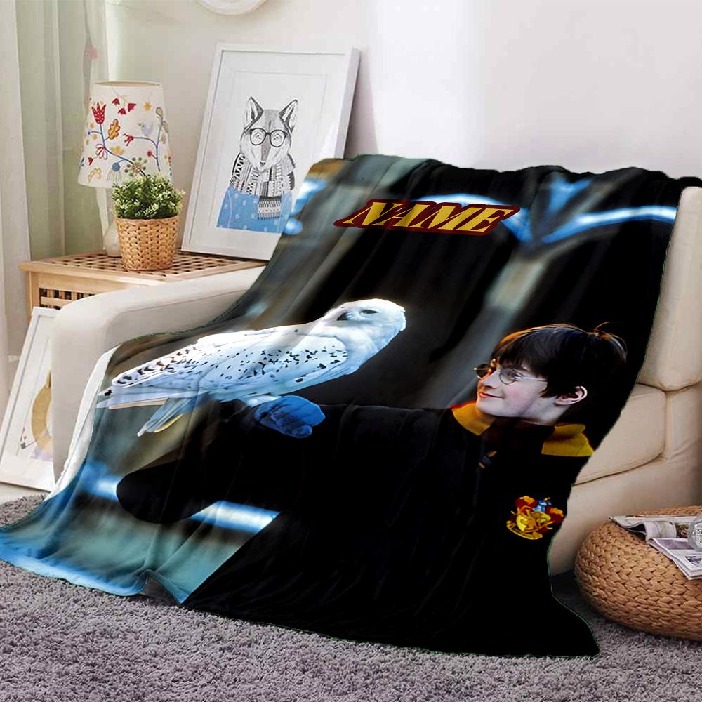 Custom Name "Harry Potter's Journey" blanket for Couch & Bed, Plush Cozy Fuzzy Blanket Super Soft & Warm Blankets for Fall and Winter. 0908104