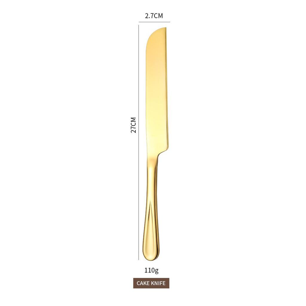 Stainless Steel Cutlery Pizza Cutter and Spatula Set for Weddings, Birthdays, and Parties