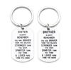 And Brother Trendy Sister Remember You Are Brave Titanium Steel Key Chain