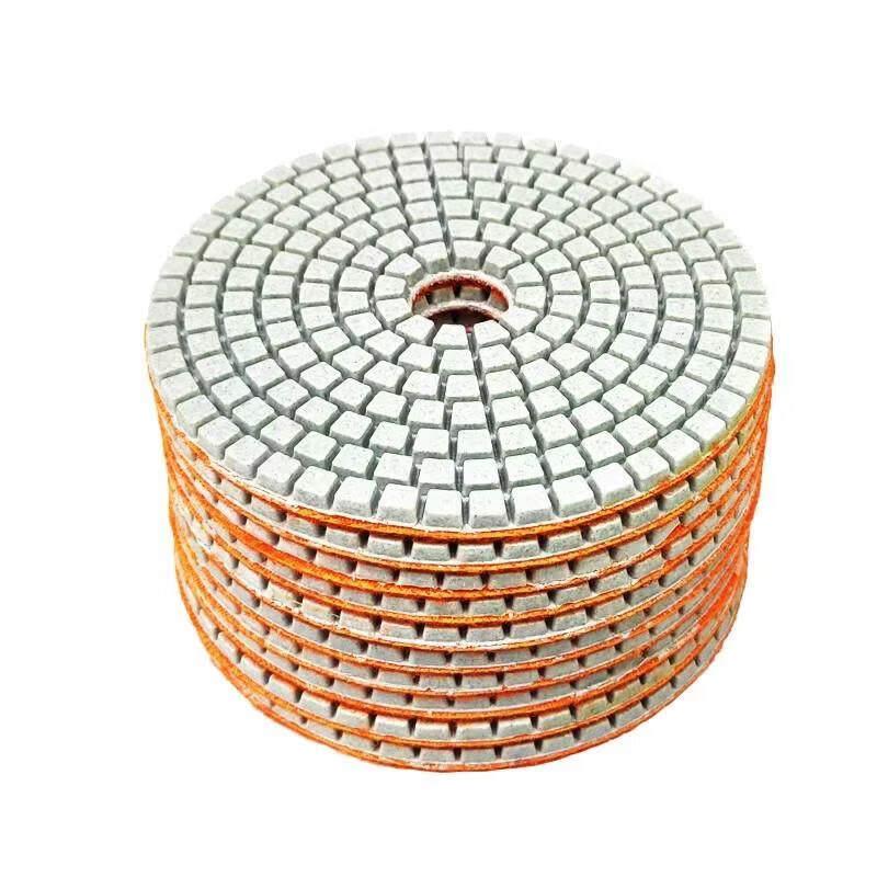 10cm Diamond Polishing Pads for Stone & Terrazzo (300 Grit, 10-Pack)