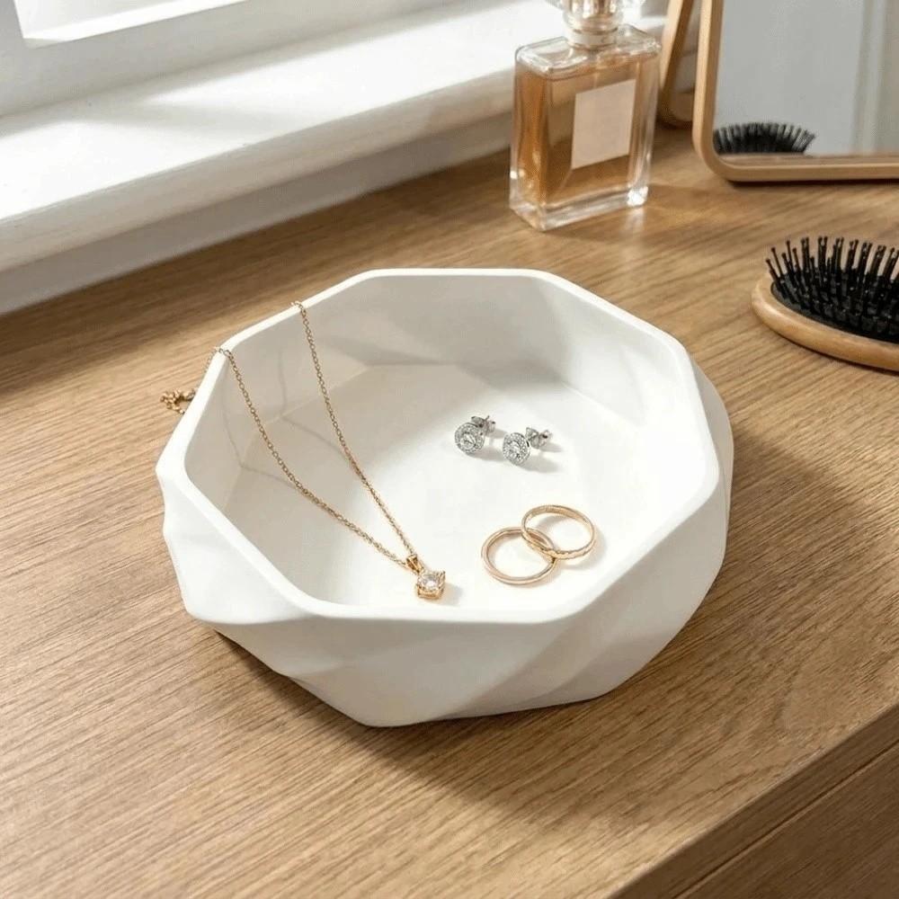 Simple Smooth Swirl Storage Tray 3D Printed Desktop Organizer Small Item Holder Coin