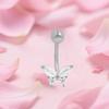 Gaibei Zircon Butterfly and Bird Navel Ring with Hollow Heart