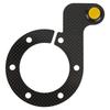 CDQL 6 Holes Carbon Fiber Handle Horn Button Comfortable Touch Sensitive MOMO (Yellow)