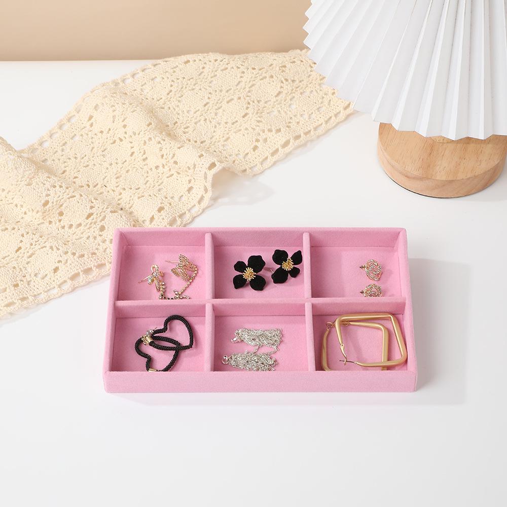 Multi-Style Plush Jewelry Storage Box with Drawers