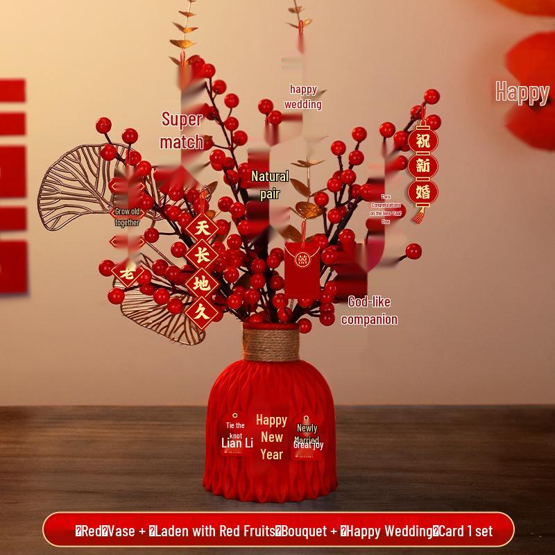 Bridal Arrangement Wedding Gift Plant Ornament for Living Room and Engagement Decorations