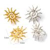 Galaxy 304 Stainless Steel Irregular Surface Wrinkled Sun Spiral Ear Post Stud Earrings & Rings For Women Fashion Jewelry Gift