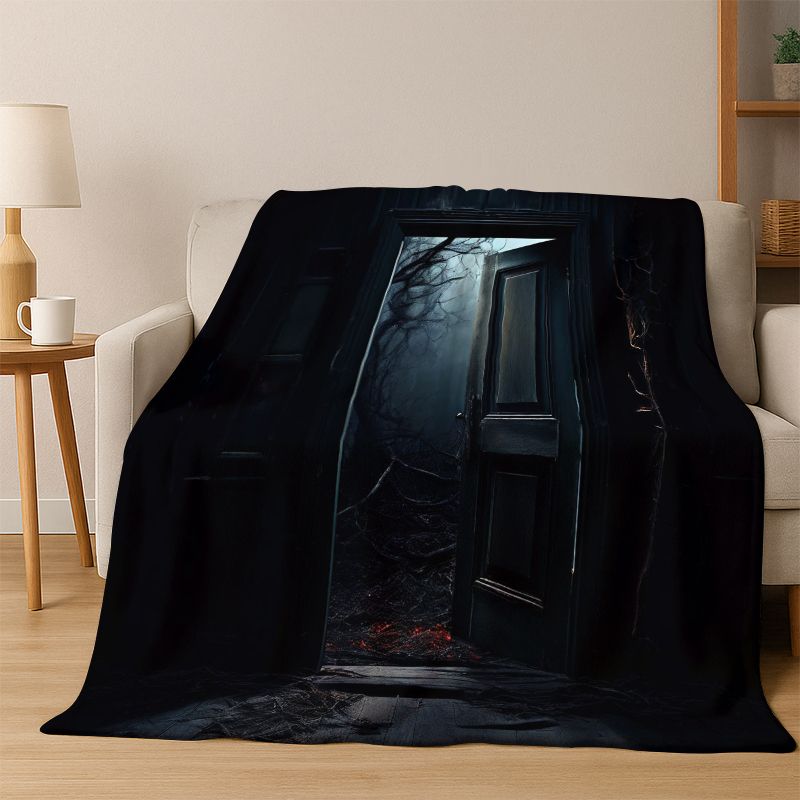 Mysteriöses magisches Tor Tür Cartoon Flanell Decke Weiche warme Überwurfdecke für Schlafzimmer Wohnzimmer Bett Reise Camping Picknick Kind