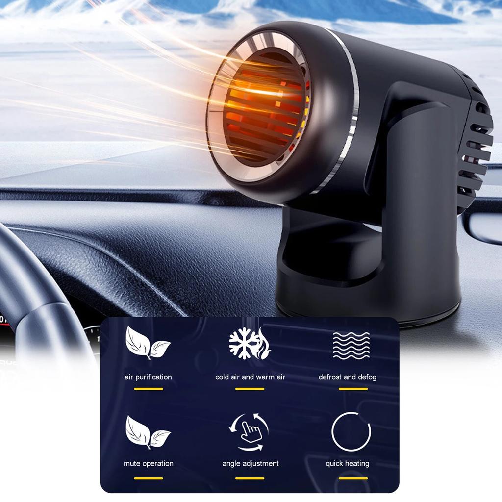 12V 130W Electric Car Heater Portable Electric Heating Fan Windshield Dryer Defogging Demister