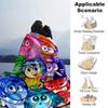 Colorful Emotions Characters Flannel Blanket Super Soft Warm Cozy Blanket For Sofa Bed Office Travel Allseason Home Decor Gift