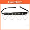 Womens Punk Style Belt Metal Chain Pendant Fashion Accessories Clothing
