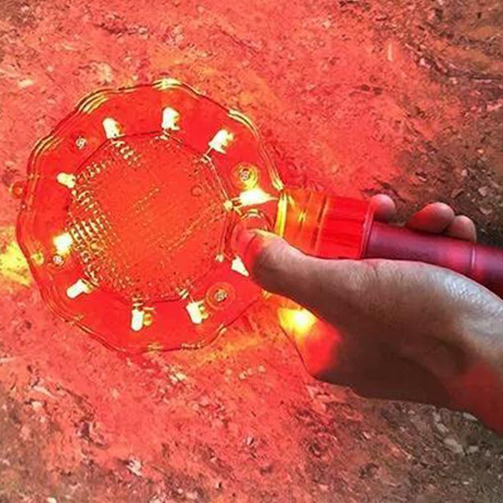 Red Plum Blossom Warning Light Handheld LED Strobe Light Emergency Flashing Light  Engineering