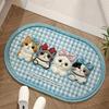 Quick Dry Bathroom Mat Weaving Texture Floor Mat Creative Absorbent Mat  Laundry Room