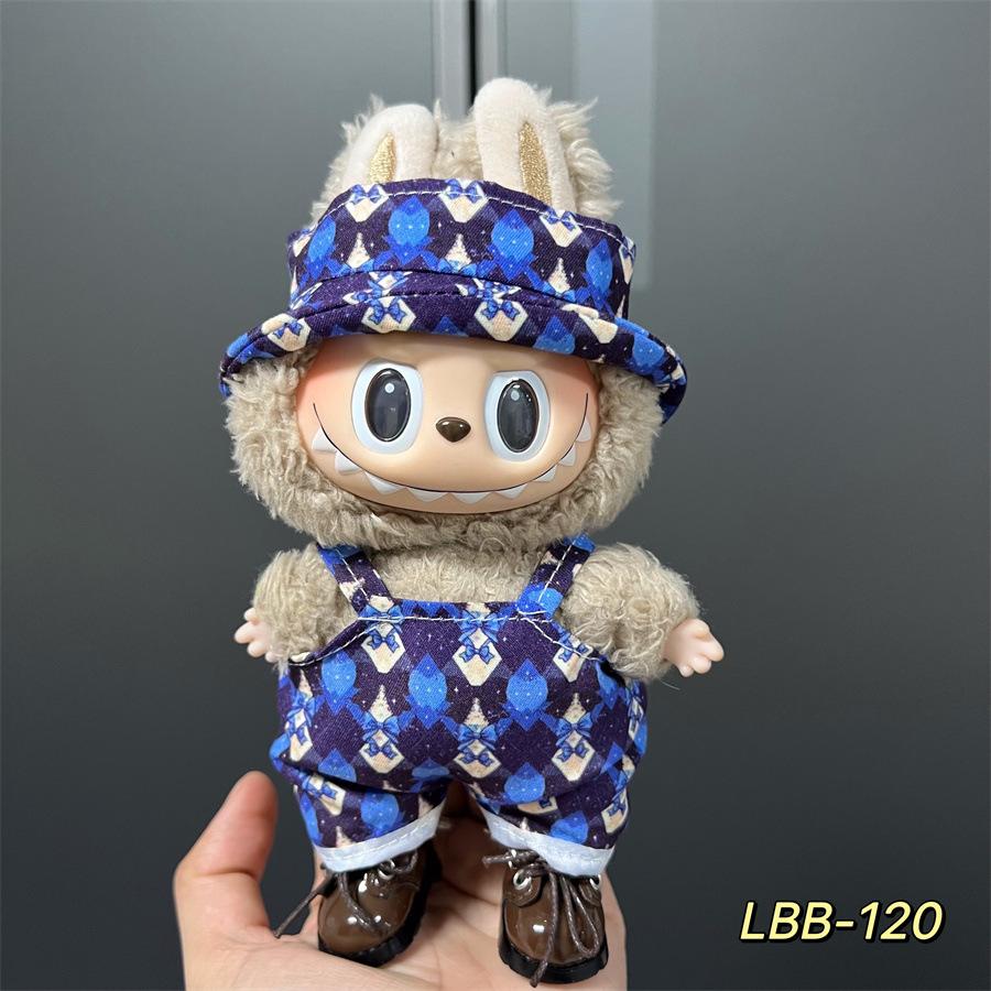 Can Wear Baby Clothes, Enamel Labubu 17cm Dolls Cute Dress-up Casual Suits Skirts Plush Clothes