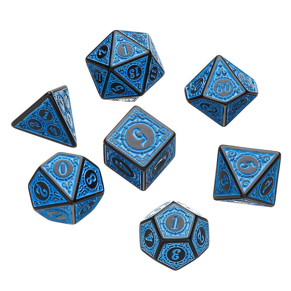 D12 D20 For TRPG DND 7-Die Game Accessory Dice Set Iidescent Glitter