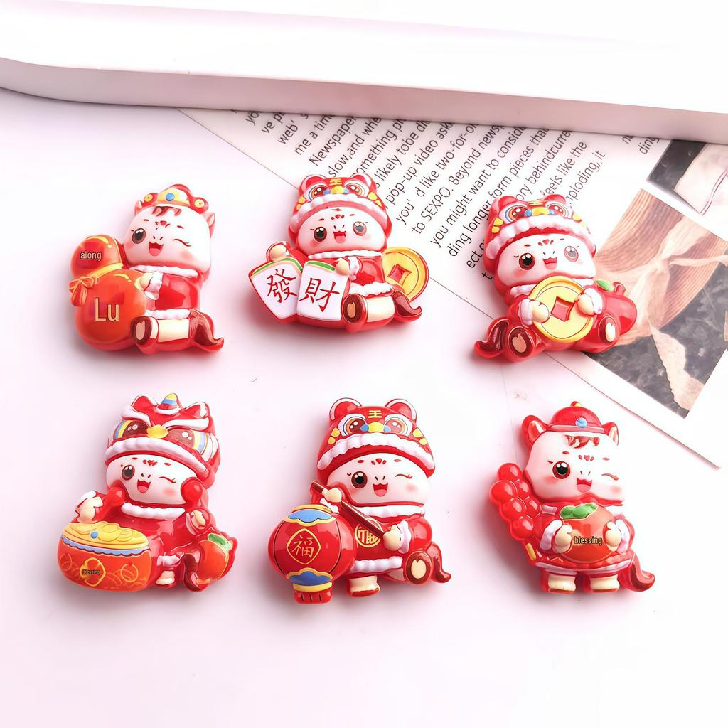 2025 Star Keychain & DIY Hair Accessories - Cartoon Dragon Baby Drip Oil Hair Ties & Resin Charms
