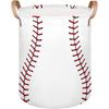 Bardic Large Laundry Basket Gaming Theme Laundry Hamper with Leather Handle, Game Controller Collapsible Organizer Basket Freestanding Tall Clothes