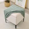 New Elastic Jacquard Ottoman Cover Solid Color Soft Square Stool Cover T-Shape Footstool Case Home Decor