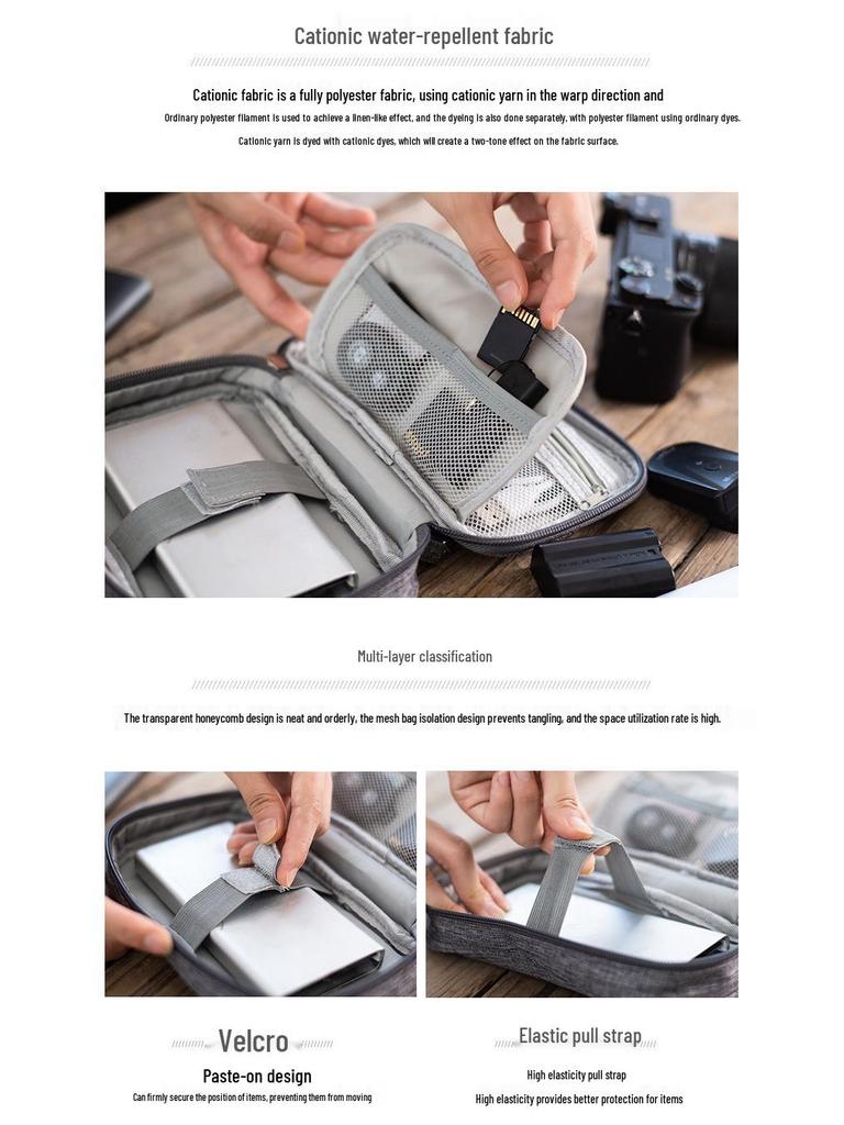 Portable Electronics Organizer: Compact Storage Bag for Cables, Chargers, and Power Banks - Ideal for Travel and Business Trips