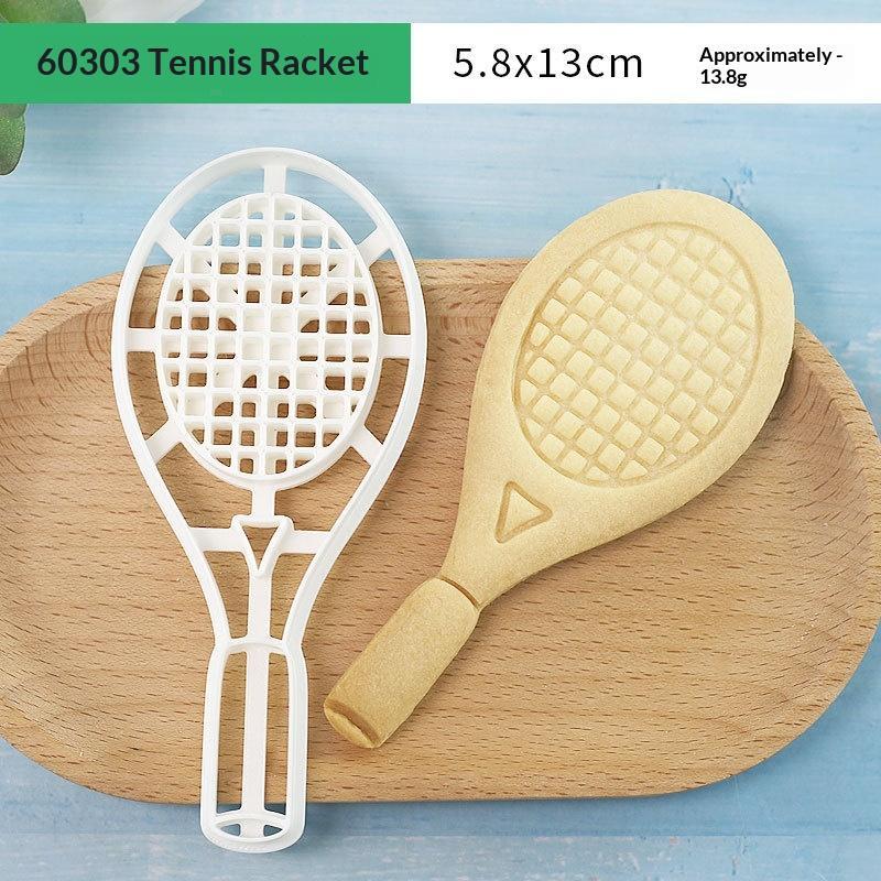 Sports Ball Baking Cutter Non-Toxic Easy Demold Rugby Tennis Football Shaped Mold for Kids Baking Class Activity