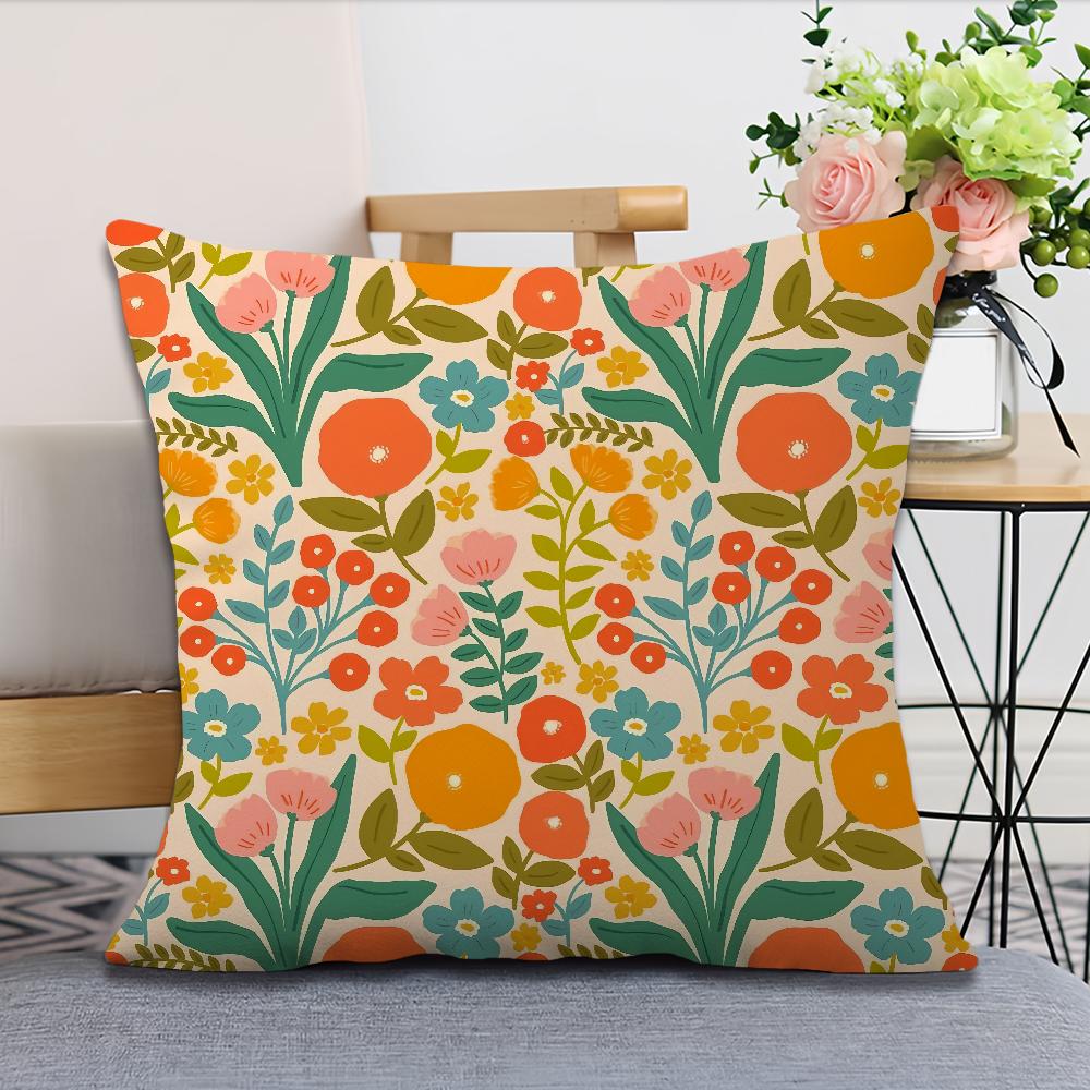 soft Comfortable Pillow Case for Sofa Living Room M-michelle P-parascandolo flowers Home office Decor Protective Covers