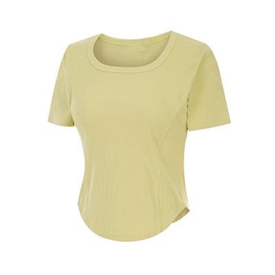 SELLY'S Cut-Line Slim Short Sleeve T-Shirt_I6B-Cts006