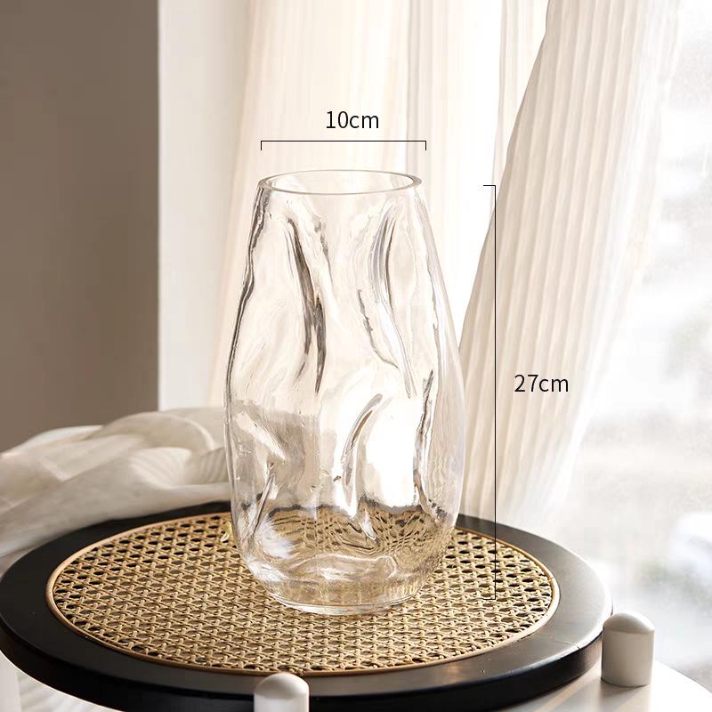 Nordic Style Irregular Glass Vase for Desktop Hydroponics