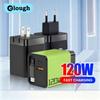 Elough 3 IN 1 USB Fast Charging Head Gallium Nitride Type C Telescopic Cable Charging Head For iPhone Huawei