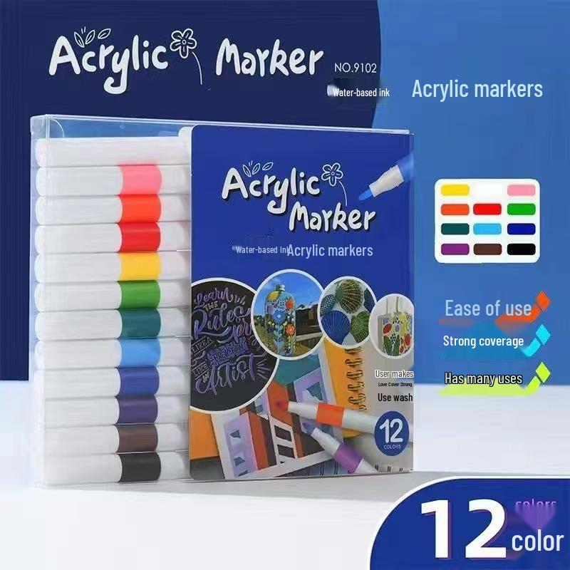 Stackable Opaque Acrylic Markers for Kids Watercolor and Drawing Pens
