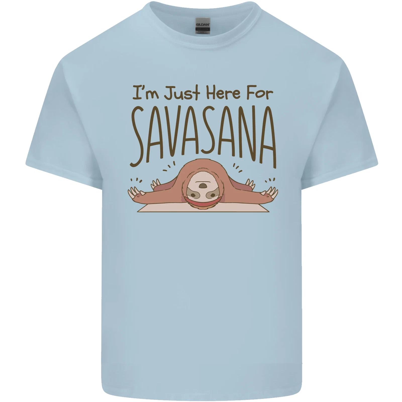 

Im Just Here for the Savasana Funny Yoga Kids T-Shirt Childrens L