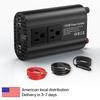 1500W Solar Inverter with LCD display,DC 12V To AC 110V  USB Type-C Portable Power Bank, Car Converter Vehicle-mounted Inverter
