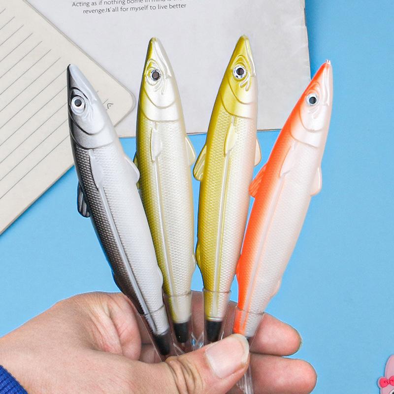 Creative Children's Gift: Fake Fish Salted Fish Ball Pen, Cute Cartoon Stress-Relief Atom Pen, School Supplies