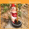 Resin Dance Pole Gnome Statue With Decorative Garden Ornament For Yard