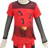 Movie The Rise of Red Cosplay Costume for Girls Christmas Halloween Carnival Dress Descendants 4 New Year Full Set Outfits Wig