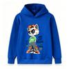 Kids Boys Girls Pullover Hoodie, Cool Hip Hop Cat Cartoon Printed Casual Hooded Sweatshirt, Non Stop Rolling Street Style Comfortable Hoody for Childr