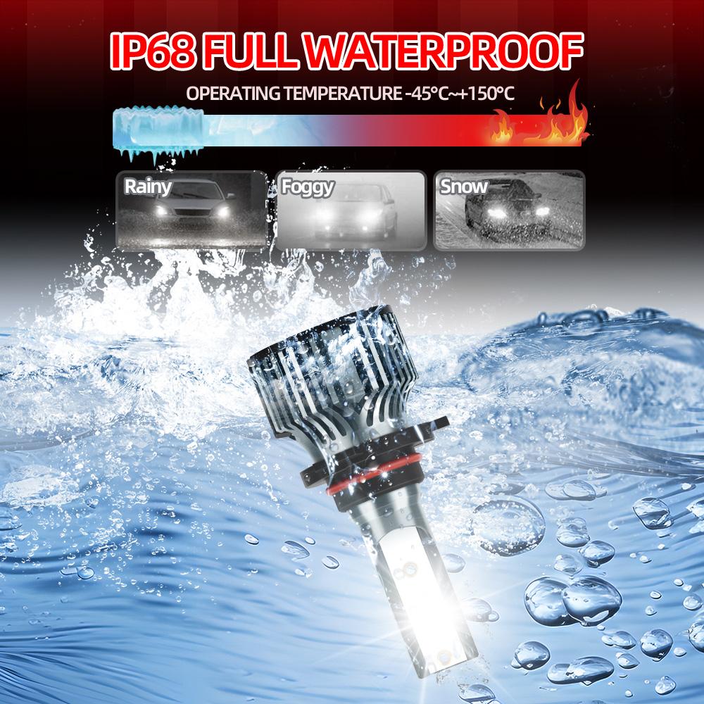 roadsun 2pcs Super Bright 9006 HB4 LED Low Beam Car Headlights 24000LM High Power Bright 3570 CSP Chip 6500K White 600% Brighter