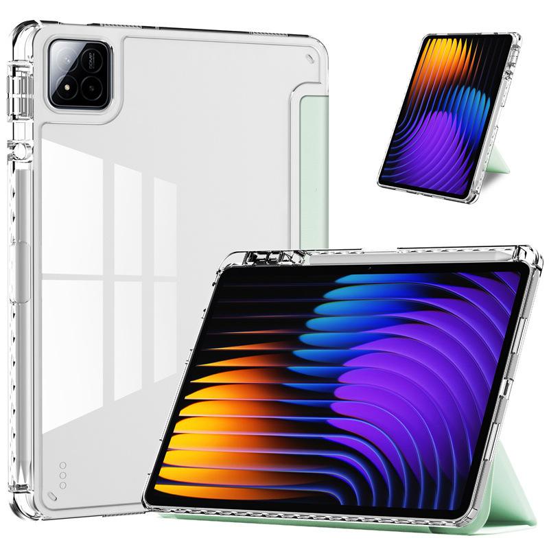 2026 Tablet Case for Xiaomi POCO Pad X1 M1 8 7 6 Pro Redmi Pad 2 Pro SE 11 12.1 8.7 Clear Acrylic Pencil Holder Stand Hard Cover