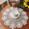 Tables Placemat Cotton Crochet Crochet Flower Handmade Home Home Decor Living Room Round 1PC Bedroom Brand New Fashion