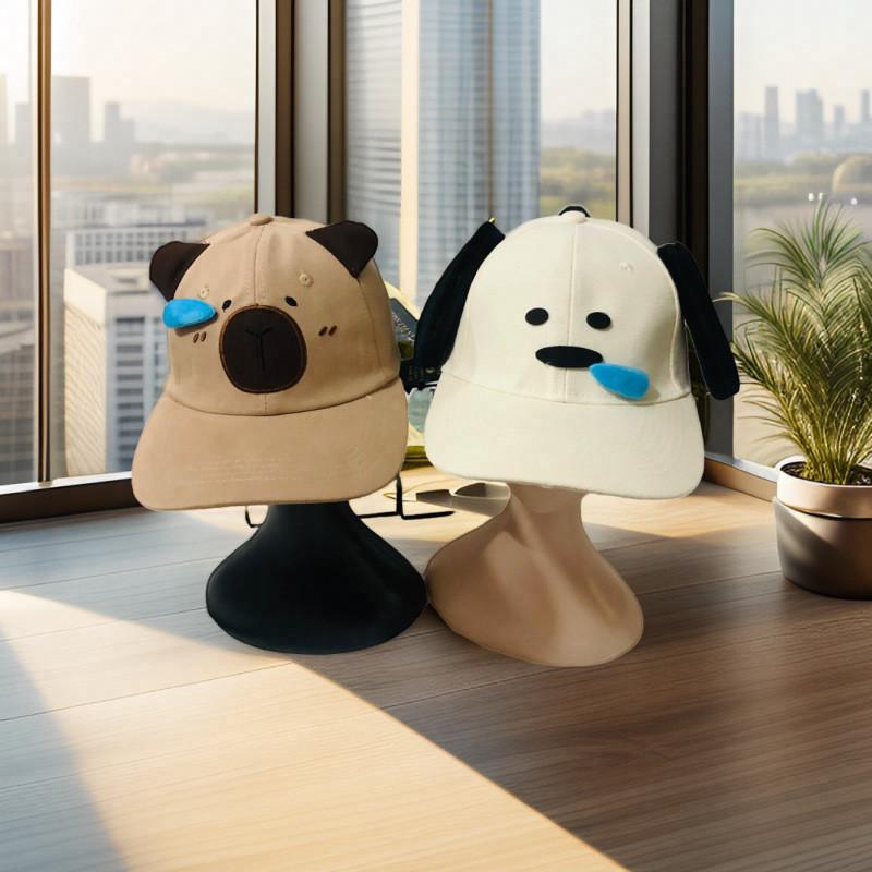 Animal Summer Baseball Cap With 3d Nose Drip Dog Design And Adjustable Fit For Kids And Teens