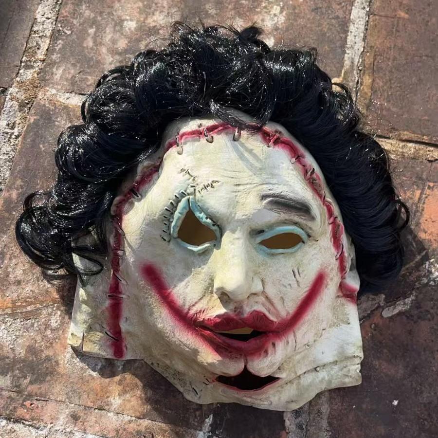 Texas Chainsaw Massacre Leatherface Mask Adult Halloween Horror Latex Headpiece Cosplay Costume Prop