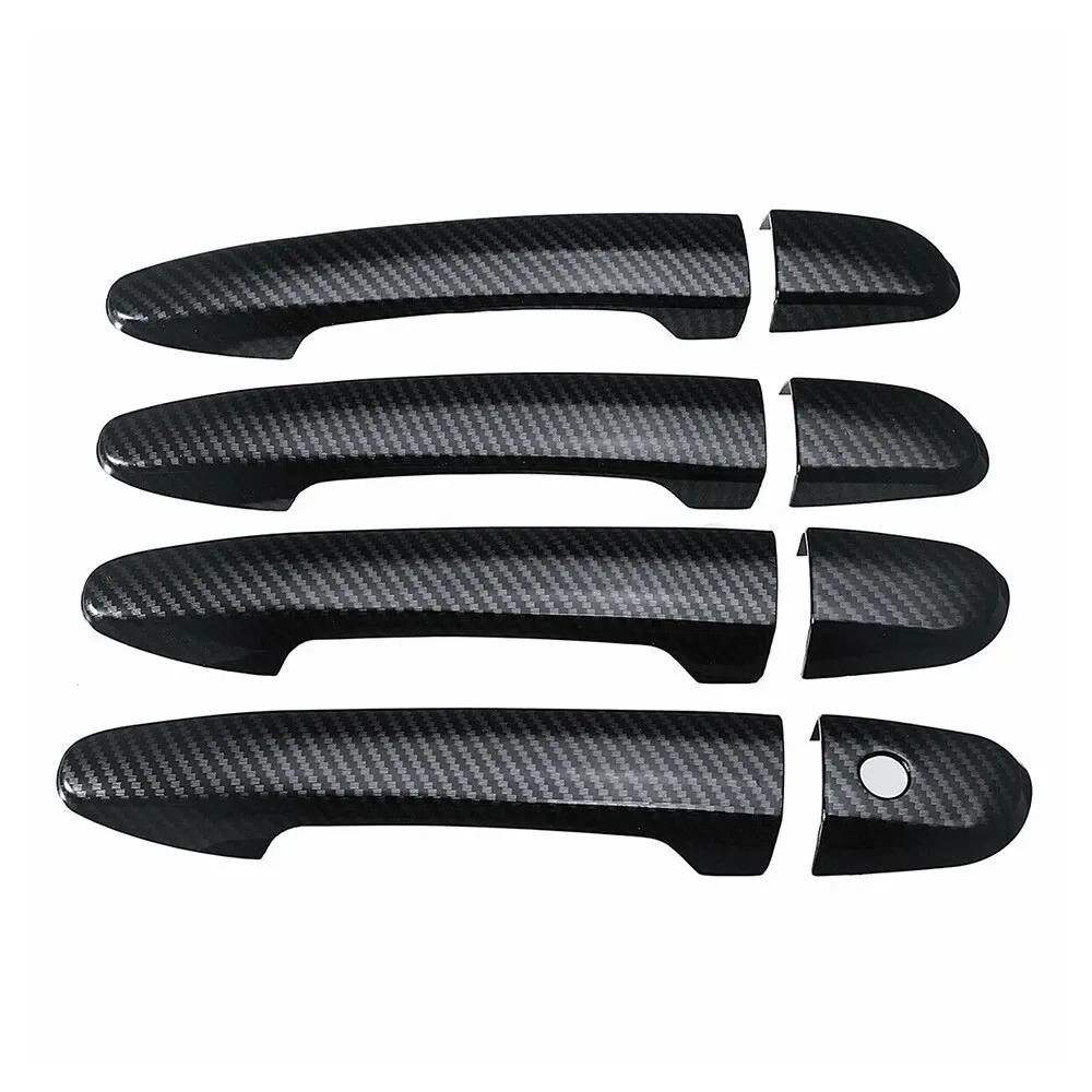 LHD For Mazda 2 3 6 CX3 CX5 2014 2015 2016 2017 2018 2019 Car Smart Keyless Door Handle Cover Trim Carbon Fiber Accessories