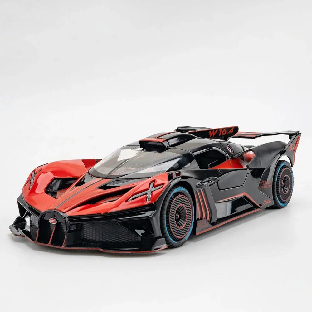 1:24 Atlantic Bolide Sportwagen Spielzeugmodell Legierung Druckguss Sound Licht Rückzieher Stoßdämpfung Supercar Modelle Weihnachtsgeschenke