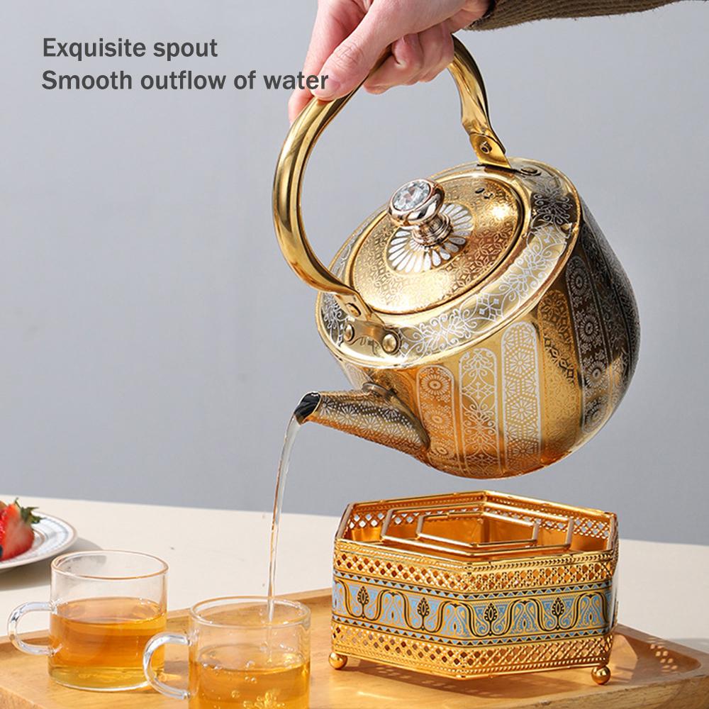 China-Chic Style Stainless Steel Kettle with Tea Strainer, Boiling Water Kettle, Induction Cooker Gas Universal Flower Teapot