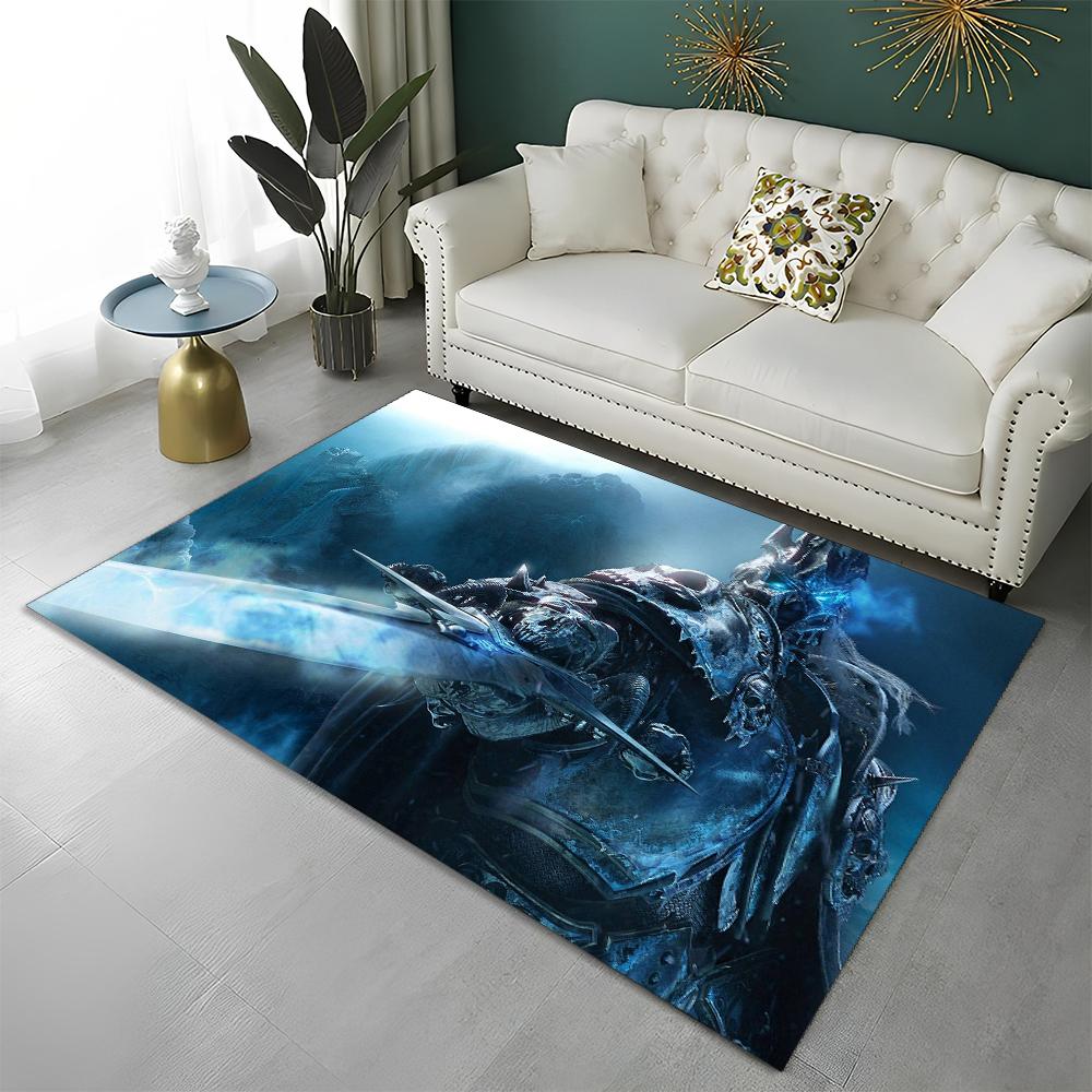 WOW Game World of Warcraft Gamer HD Teppich für Zuhause Wohnzimmer Schlafzimmer Sofa Fußmatte Dekor, Kinderteppich Rutschfeste Bodenmatte