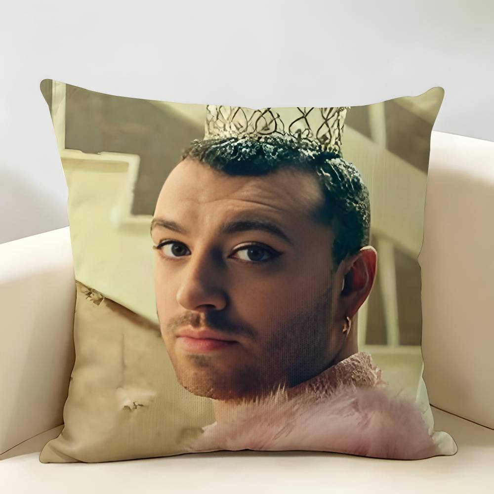 Singer SSam Smith Cushion Cover Natural Linen Organic Fabric DoubleSided Printing Room Sofa Decor Pillow Case